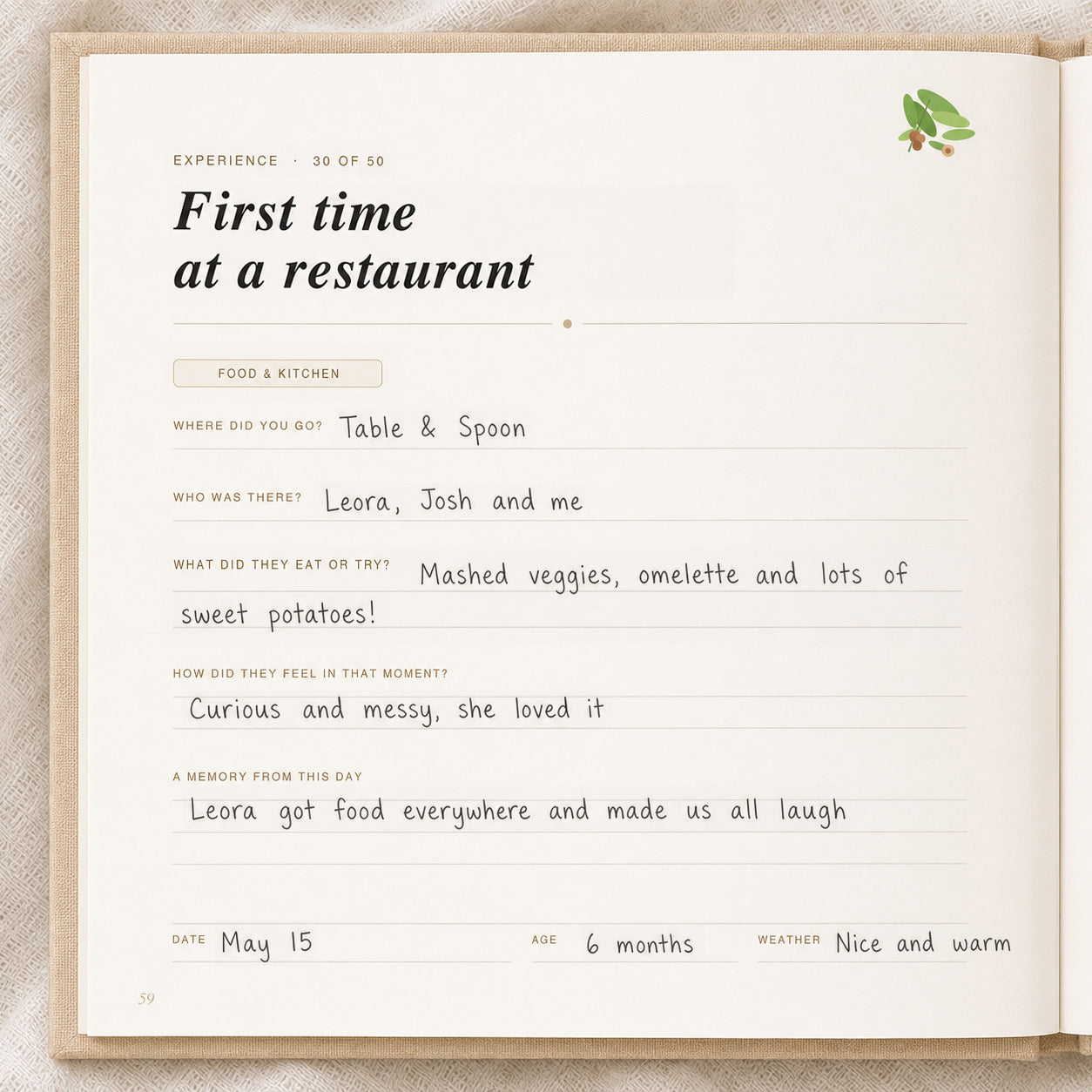 Baby's First Adventures Memory Book